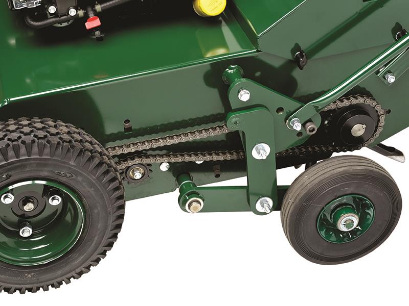 Unique covered drive trains means hassle free operation