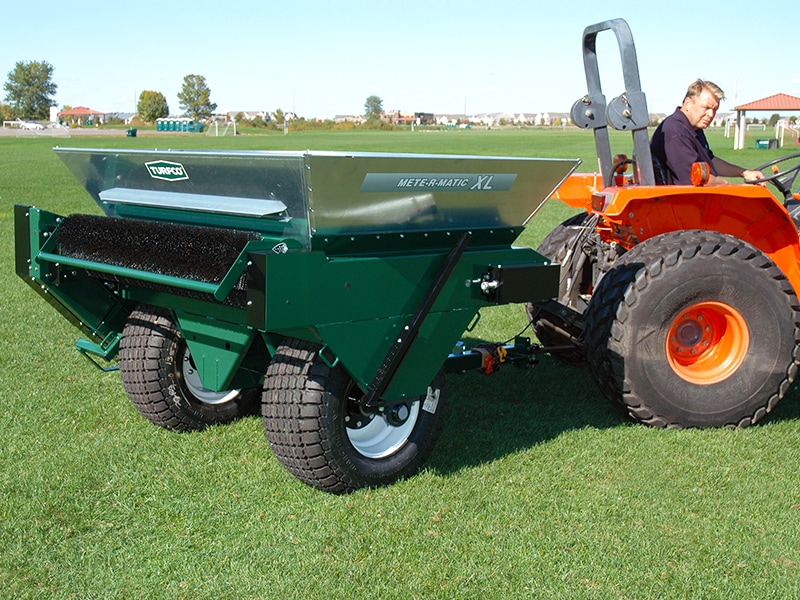 Perfect for spreading calcine clay or infield mixes.